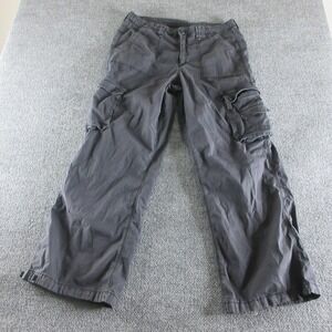 American Eagle Outfitters Pants Womens 16 Gray Baggy Jogger Cargo Stretch Twill